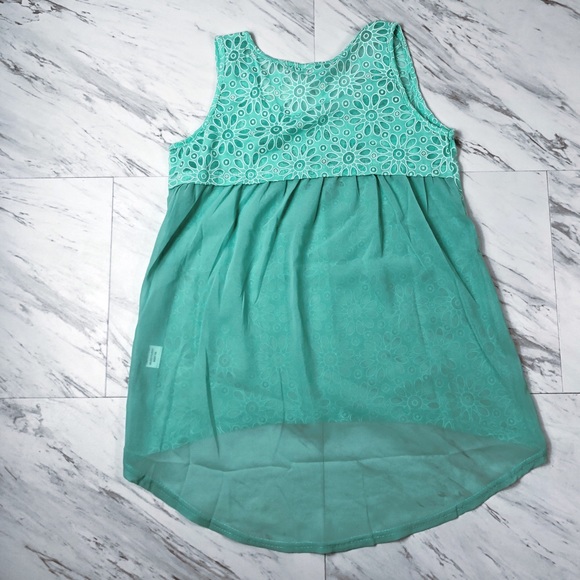 Mint Sheer Tank Top with Sparkles - Size Medium - Picture 4 of 7
